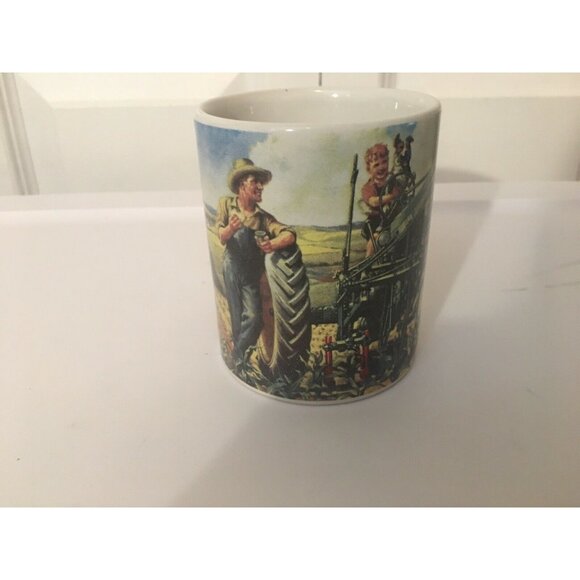 JOHN DEERE Coffee‎ Mug Cup Gibson Tractor Dad Boy Dog Green Yellow 11 oz - Picture 4 of 7